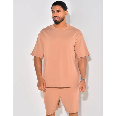 Ensemble short et t-shirt effet vieilli