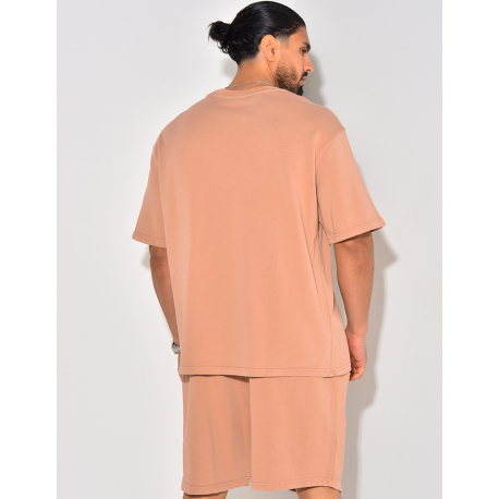 Ensemble short et t-shirt effet vieilli