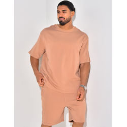 Ensemble short et t-shirt effet vieilli