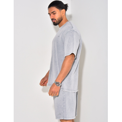 Ensemble short et t-shirt effet vieilli Ensemble short et t-shirt effet vieilli