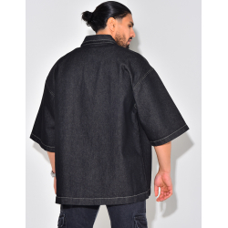 Chemise en jeans manches courtes oversize