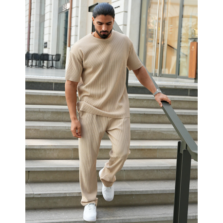  Ribbed pants and t-shirt set