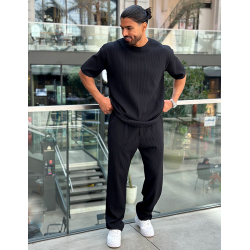 Set aus gerippter Hose und T-Shirt  Set aus gerippter Hose und T-Shirt