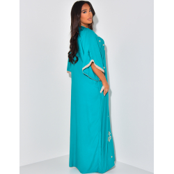 Loose-fitting abaya with gold embroidery Loose-fitting abaya with gold embroidery