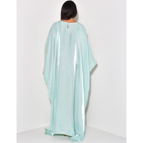 Locker sitzende Abaya aus irisierendem Stoff