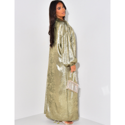 Long kimono irrisé à strass brodés Long kimono irrisé à strass brodés