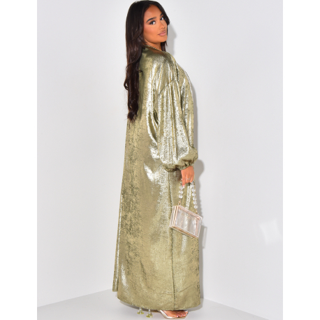 Long kimono irrisé à strass brodés Long kimono irrisé à strass brodés