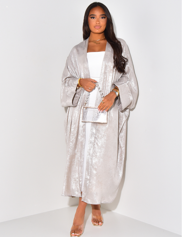 Long kimono oversize irrisé