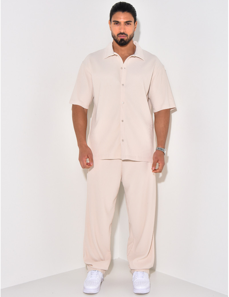 Ensemble chemise plisses