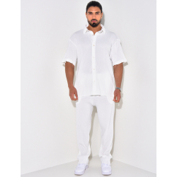Ensemble chemise et pantalon plissée Ensemble chemise et pantalon plissée