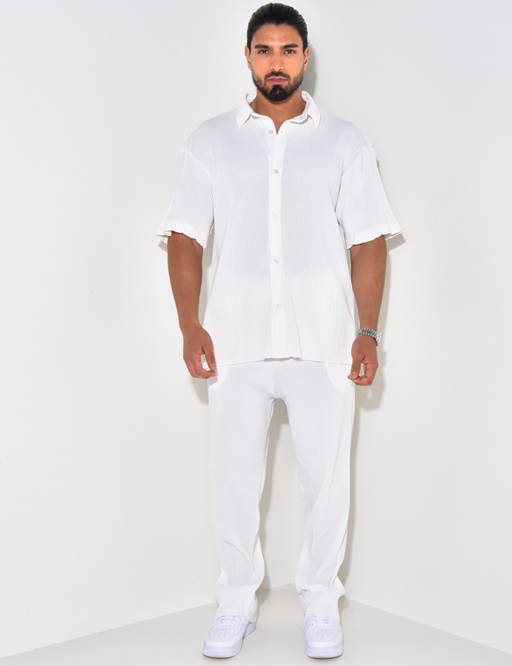 Ensemble chemise et pantalon plissée Ensemble chemise et pantalon plissée