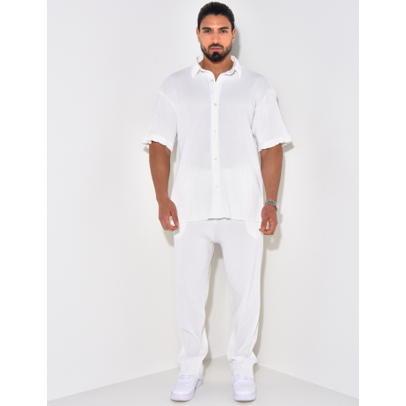 Ensemble chemise et pantalon plissée Ensemble chemise et pantalon plissée
