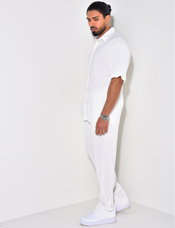 Ensemble chemise et pantalon plissée Ensemble chemise et pantalon plissée