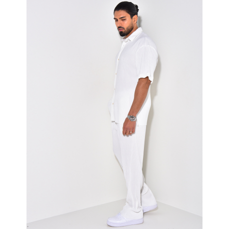 Ensemble chemise et pantalon plissée Ensemble chemise et pantalon plissée