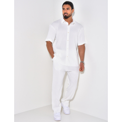 Ensemble chemise et pantalon plissée Ensemble chemise et pantalon plissée