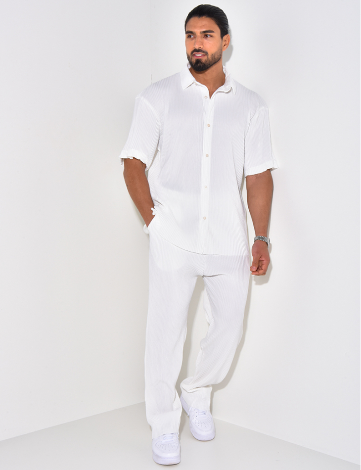 Ensemble chemise et pantalon plissée Ensemble chemise et pantalon plissée