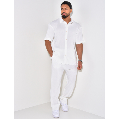 Ensemble chemise et pantalon plissée Ensemble chemise et pantalon plissée