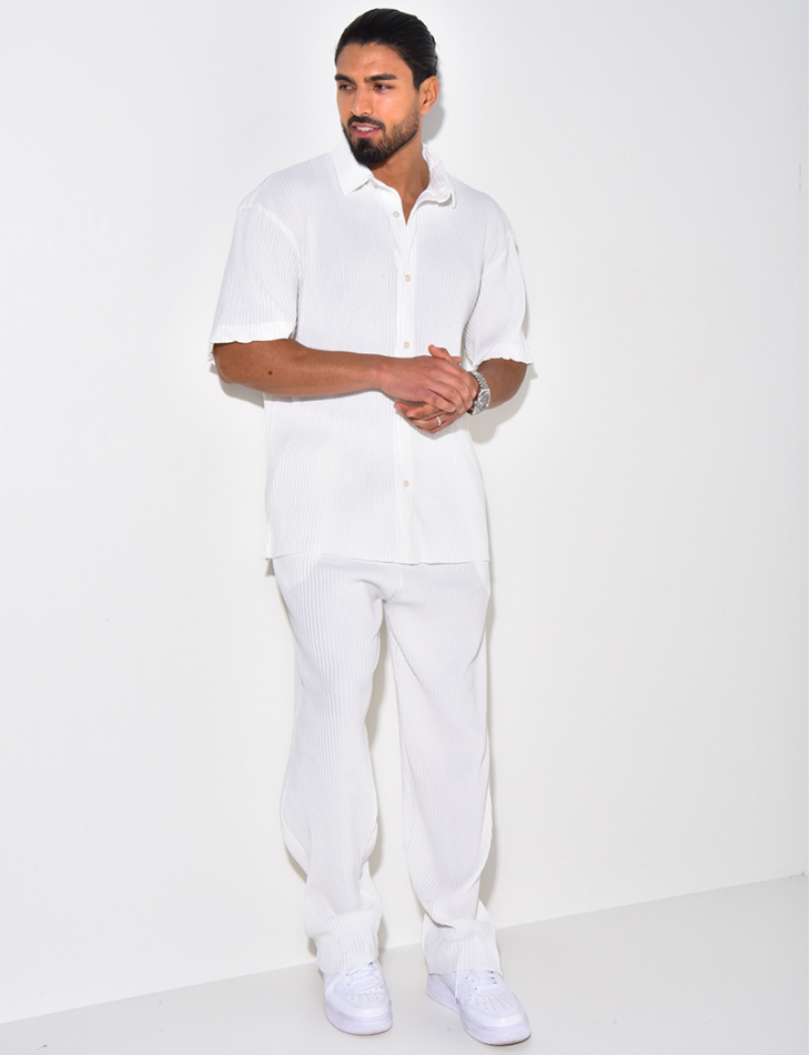 Ensemble chemise et pantalon plissée Ensemble chemise et pantalon plissée