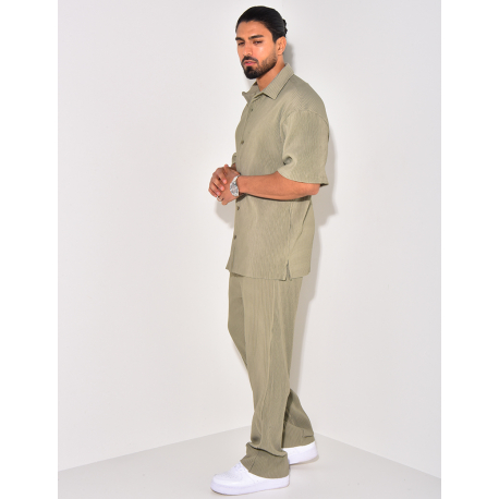 Ensemble chemise et pantalon plissé Ensemble chemise et pantalon plissé