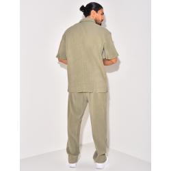 Ensemble chemise et pantalon plissé Ensemble chemise et pantalon plissé