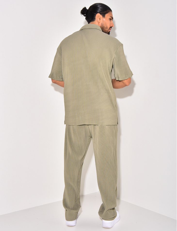 Ensemble chemise et pantalon plissé Ensemble chemise et pantalon plissé