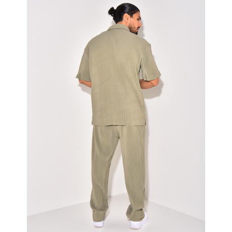 Ensemble chemise et pantalon plissé Ensemble chemise et pantalon plissé