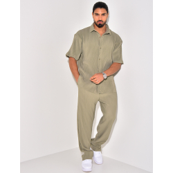 Ensemble chemise et pantalon plissé Ensemble chemise et pantalon plissé