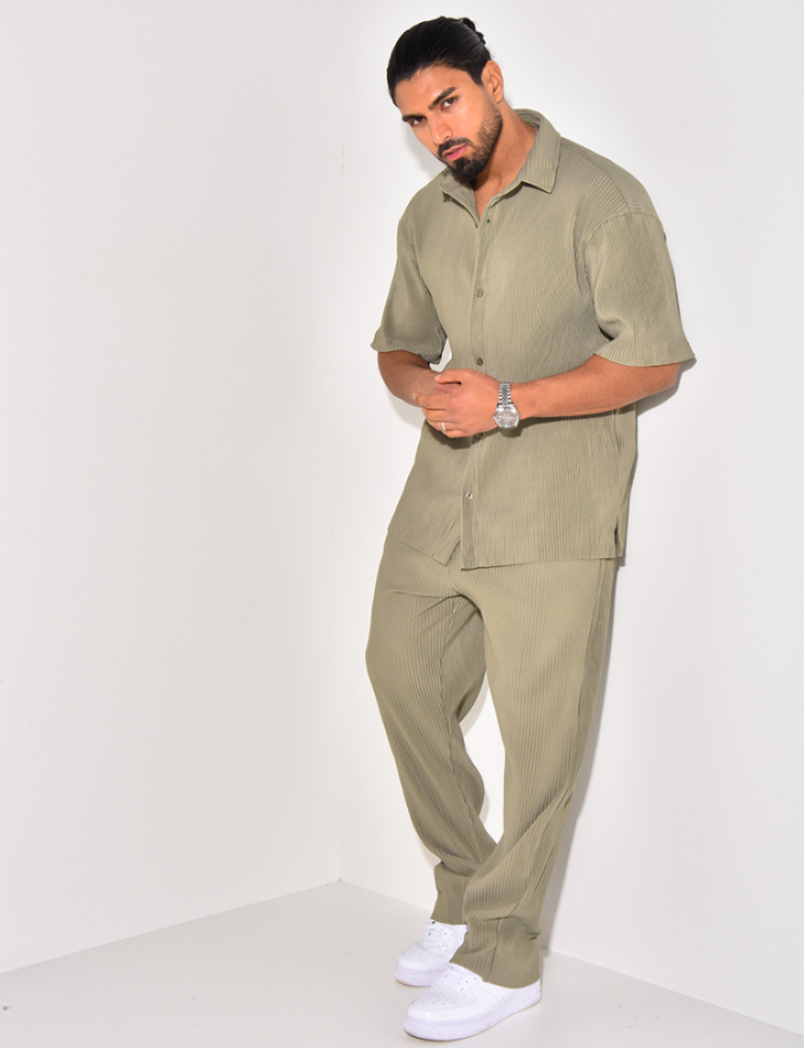Ensemble chemise et pantalon plissé Ensemble chemise et pantalon plissé