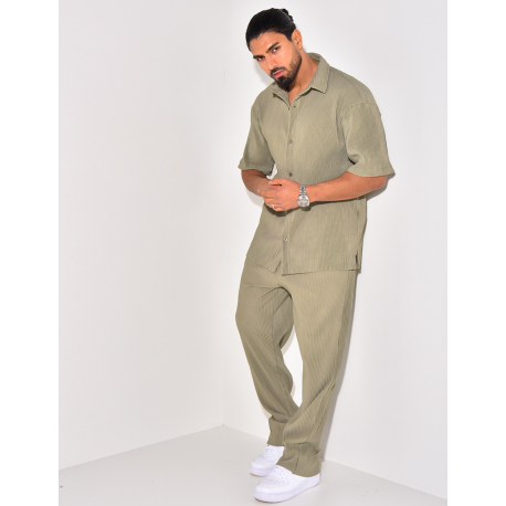Ensemble chemise et pantalon plissé Ensemble chemise et pantalon plissé
