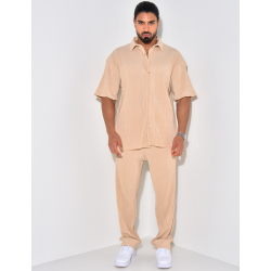 Ensemble chemise et pantalon plissée Ensemble chemise et pantalon plissée