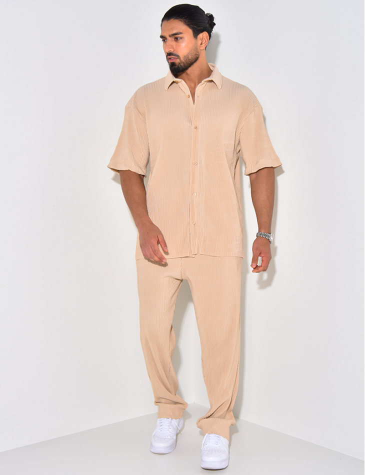 Ensemble chemise et pantalon plissée Ensemble chemise et pantalon plissée