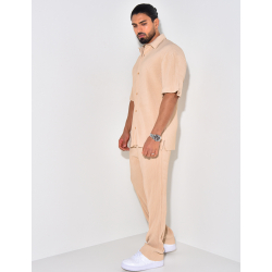 Ensemble chemise et pantalon plissée Ensemble chemise et pantalon plissée