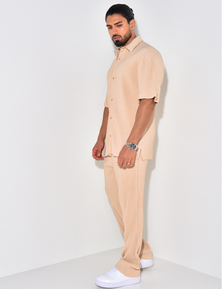 Ensemble chemise et pantalon plissée Ensemble chemise et pantalon plissée