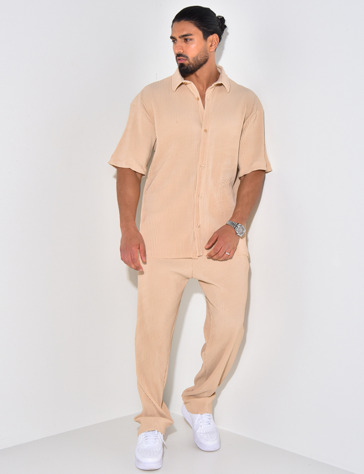 Ensemble chemise et pantalon plissée Ensemble chemise et pantalon plissée