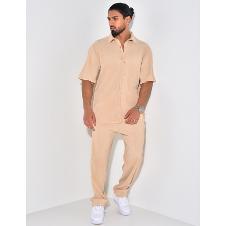 Ensemble chemise et pantalon plissée Ensemble chemise et pantalon plissée