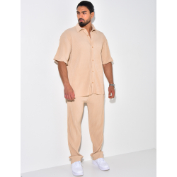 Ensemble chemise et pantalon plissée Ensemble chemise et pantalon plissée