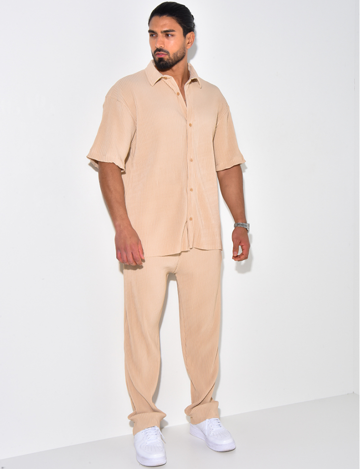 Ensemble chemise et pantalon plissée Ensemble chemise et pantalon plissée