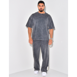 Ensemble pantalon et t-shirt délavé
