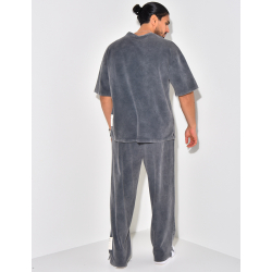 Ensemble pantalon et t-shirt délavé