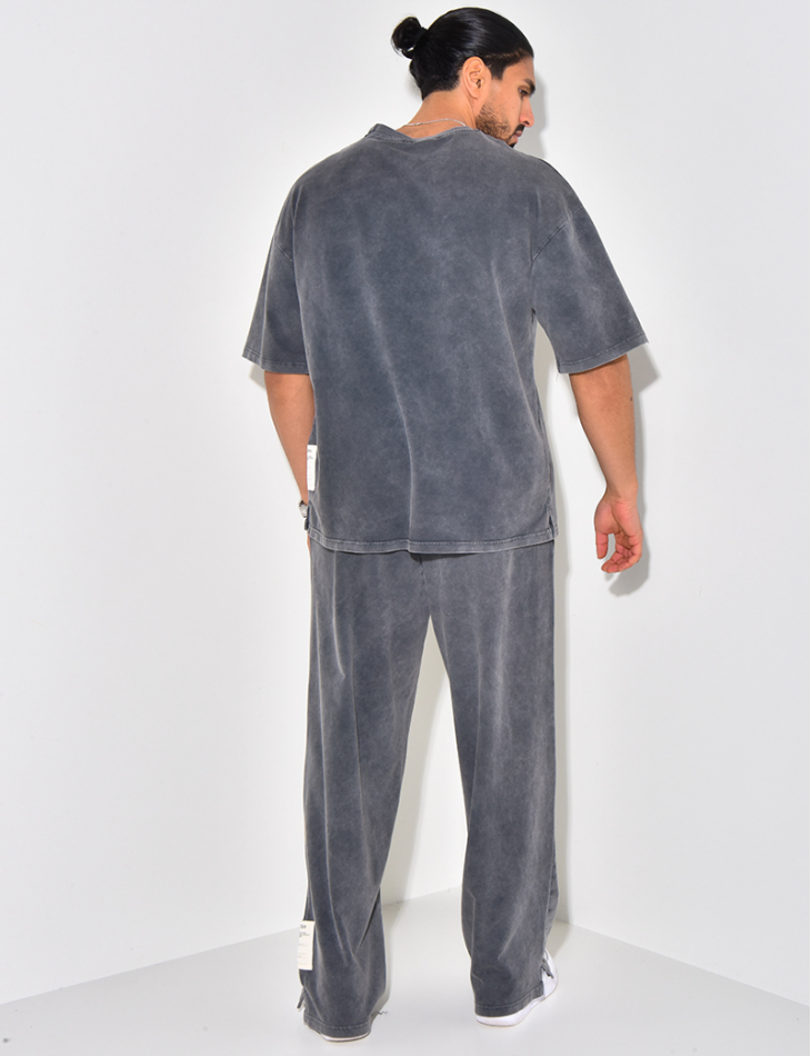 Ensemble pantalon et t-shirt délavé