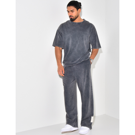Ensemble pantalon et t-shirt délavé