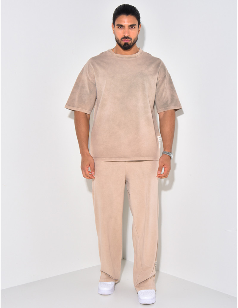 Ensemble pantalon et t-shirt délavé