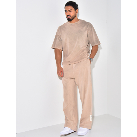 Ensemble pantalon et t-shirt délavé Ensemble pantalon et t-shirt délavé
