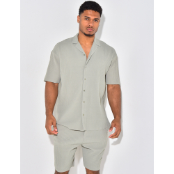 Ensmble short et chemise côtelé Ensmble short et chemise côtelé