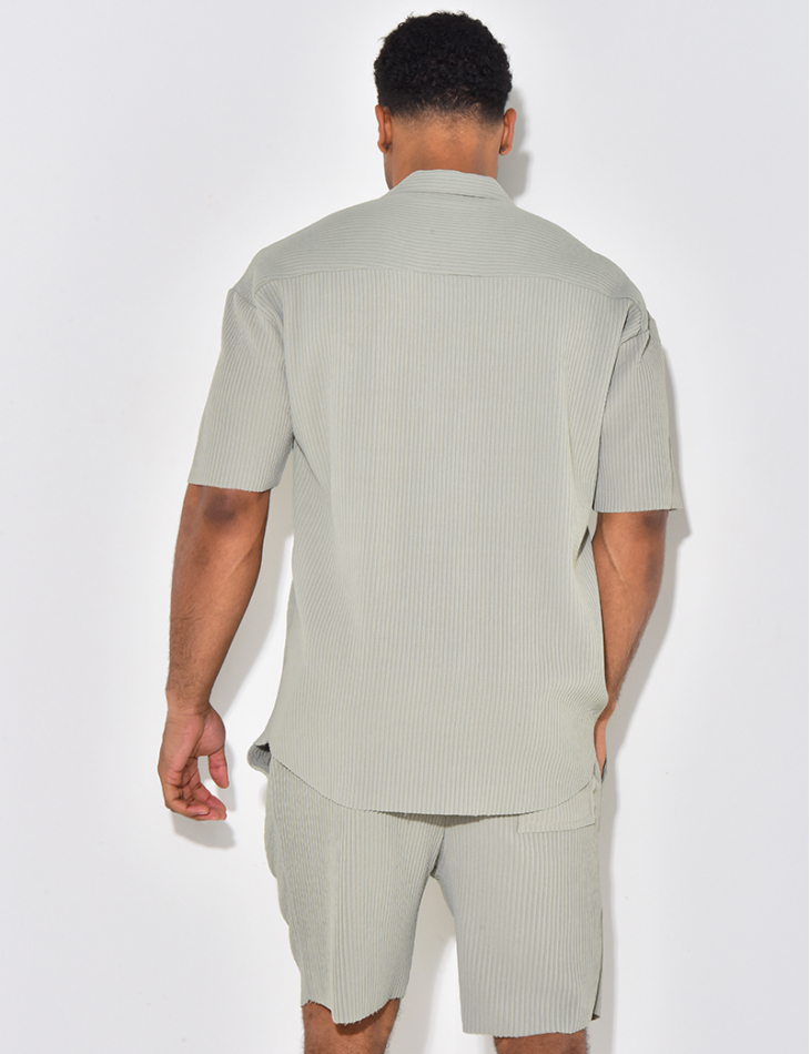 Ensmble short et chemise côtelé Ensmble short et chemise côtelé