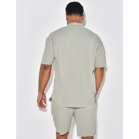 Ensmble short et chemise côtelé Ensmble short et chemise côtelé
