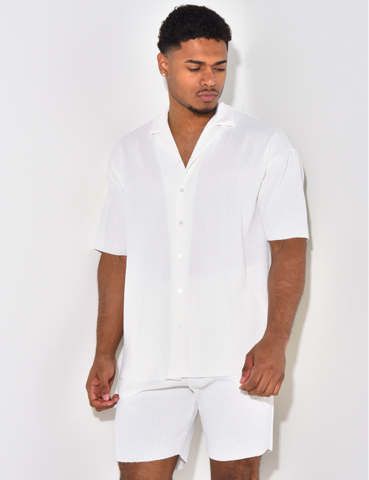 Ensmble short et chemise côtelé Ensmble short et chemise côtelé
