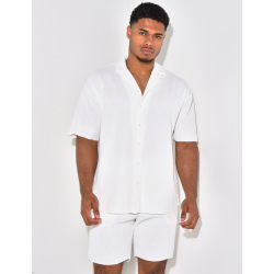 Ensmble short et chemise côtelé Ensmble short et chemise côtelé