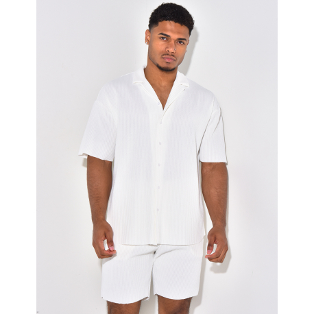 Ensmble short et chemise côtelé Ensmble short et chemise côtelé