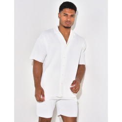 Ensmble short et chemise côtelé Ensmble short et chemise côtelé